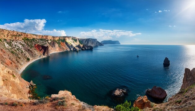 The Black Sea Coast Of Cape Fiolent In The Balaklava District Of Sevastopol Crimea