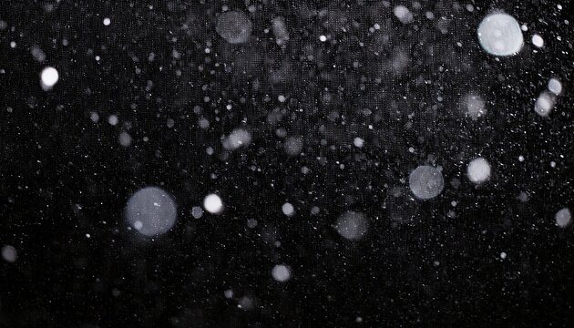 Falling Snowflakes Out Of Focus On Black Background For Overlay Blending Mode Snowing Snowfall Snow On Black Selective Focus
