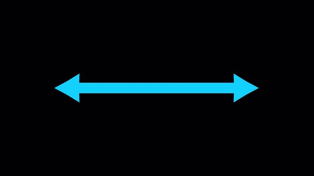 double side arrow icon distance concept double side arrow animation left and right side arrow  animation in transparent background in 4K animation with alpha channel 
