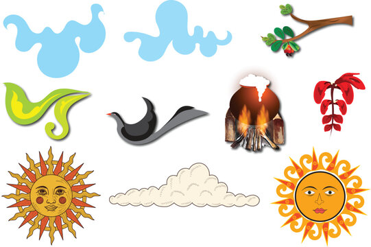 Sinhala Aurudu Vector Elements - Sinhala New Year