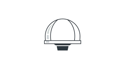Stylized dome structure, architectural element, clean lines, minimalist design © Nak