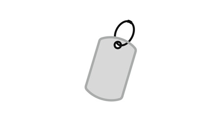 Fototapeta premium Blank Tag with Loop for Text - Isolated on White Background