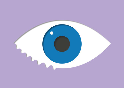 Eye twitching, conceptual illustration