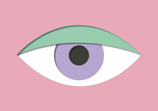Drooping eyelid, illustration