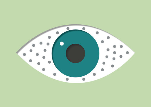 Gritty eyes, conceptual illustration