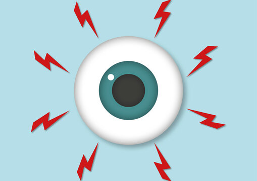 Eye fatigue, conceptual illustration
