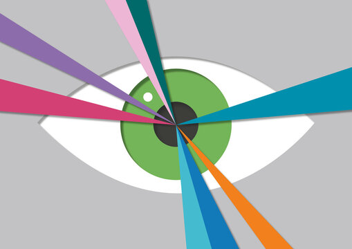 Eye strain, conceptual illustration