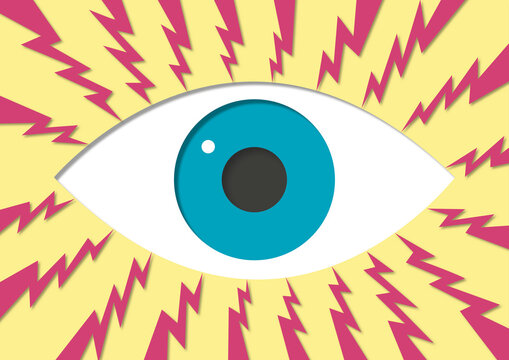 Eye strain, conceptual illustration