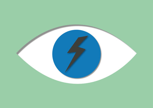 Eye strain, conceptual illustration
