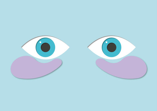 Collagen eye masks, illustration