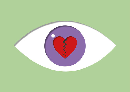 Heartbroken, conceptual illustration