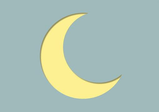 Crescent moon, illustration
