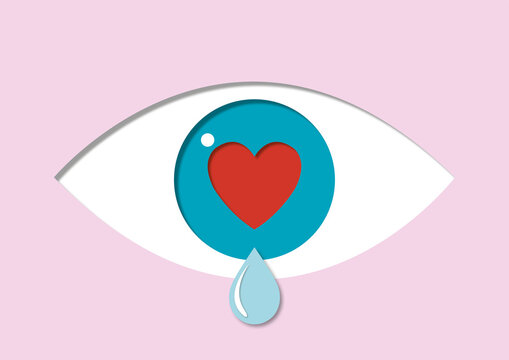 Love and longing, conceptual illustration