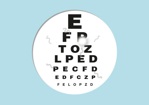 Impaired vision, conceptual illustration