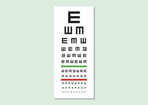 Eye test chart, illustration