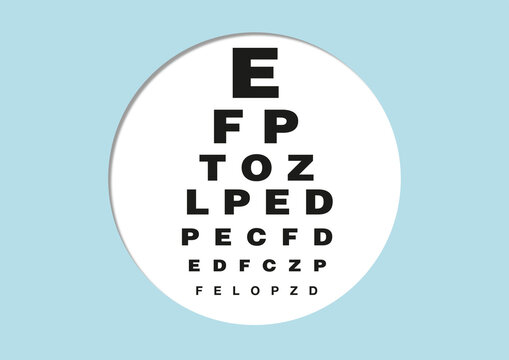 Eye test chart, illustration