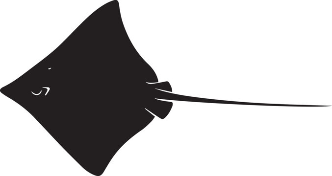 Vector black stingray icon