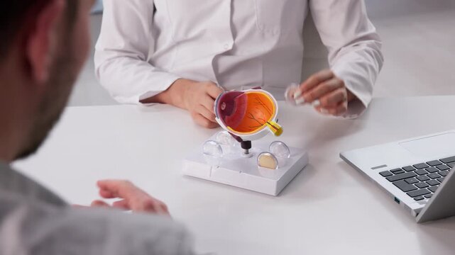 Doctor Calmly Explains Eye Injury And Glaucoma Effects