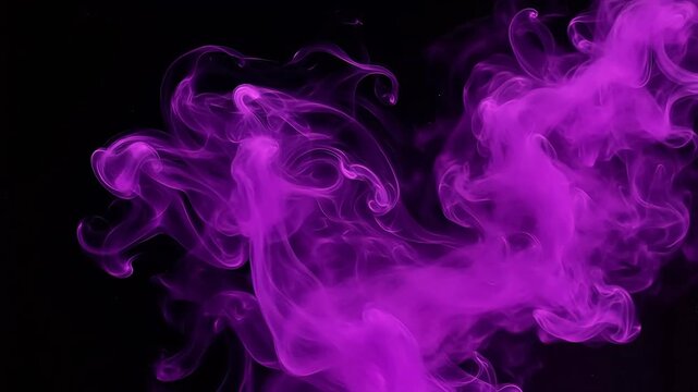 Purple smoke against black background