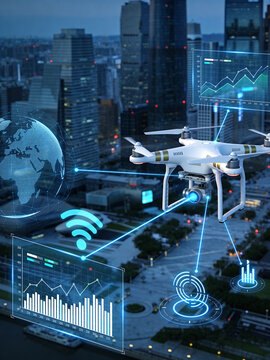 Smart drone monitoring urban environment