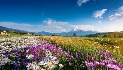 Obraz premium Fiori Natura Primavera Campagna Campo Di Fiori