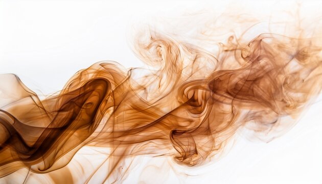 A Brown Smoke Or Fog Effect On A White Background For Design