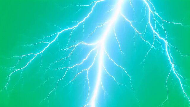 Lightning bolt against green background