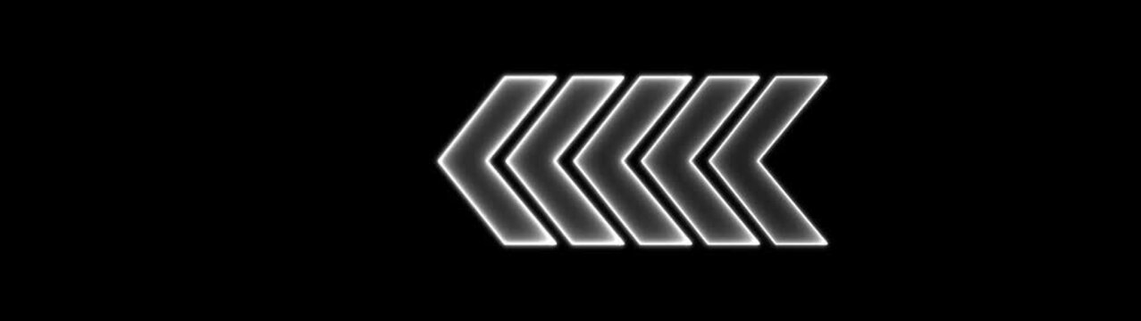 Arrow direction icon animation. Arrow direction symbol showing backward movement concept. Arrow direction design representing reverse navigation and motion