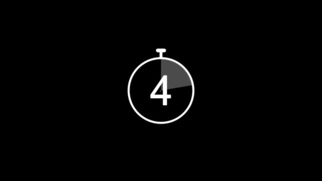 Clock countdown timer 20 seconds animation. Countdown timer from 0 to 20 seconds real time. 20 seconds countdown timer watch concept.