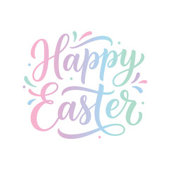 Obraz premium Minimal Happy Easter Typography Design