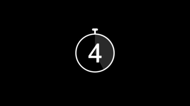 Clock countdown timer 10 seconds animation. Countdown timer from 0 to 10 seconds real time. 10 seconds countdown timer watch concept.