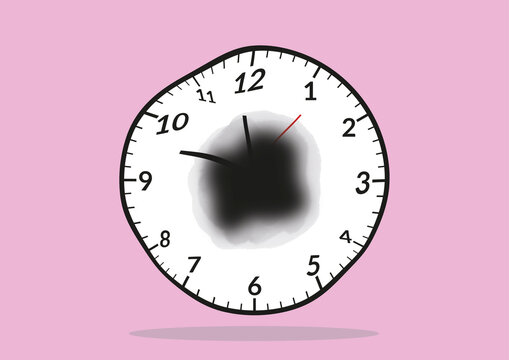 Clock eye, conceptual illustration