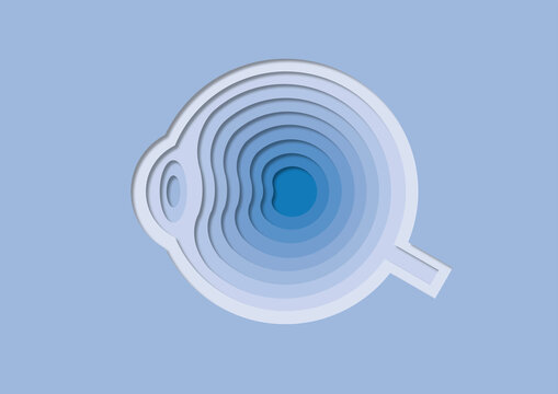 Human eye cross-section, illustration