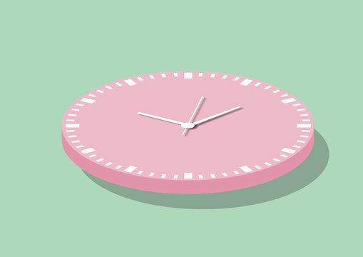 Clock, illustration.