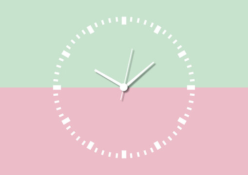 Clock, illustration.