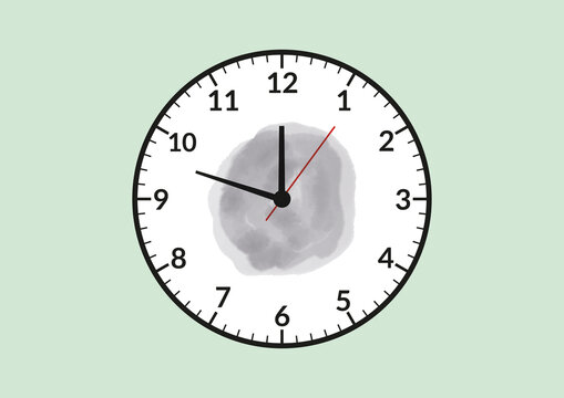 Clock, illustration.