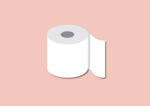 Toilet roll, conceptual illustration