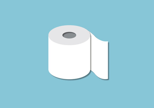 Toilet roll, conceptual illustration