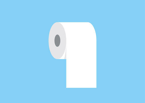 Toilet roll, conceptual illustration