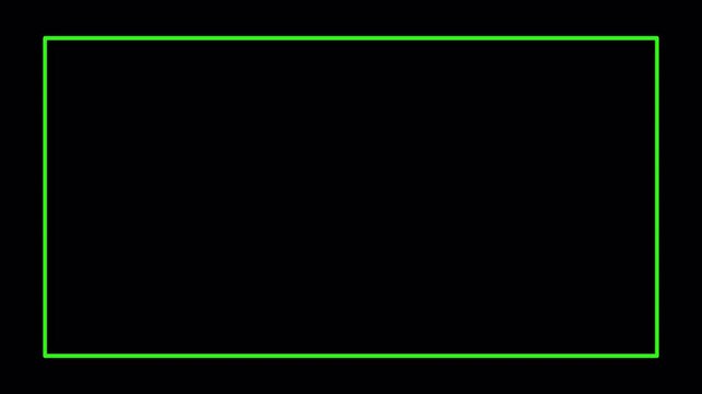  flat outline rectangle shape animation in transparent background line drawing style motion graphic in 4K animation with alpha channel