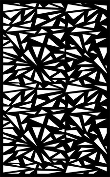 Abstract Geometric Triangle CNC Laser Cut Design for Decorative Panel