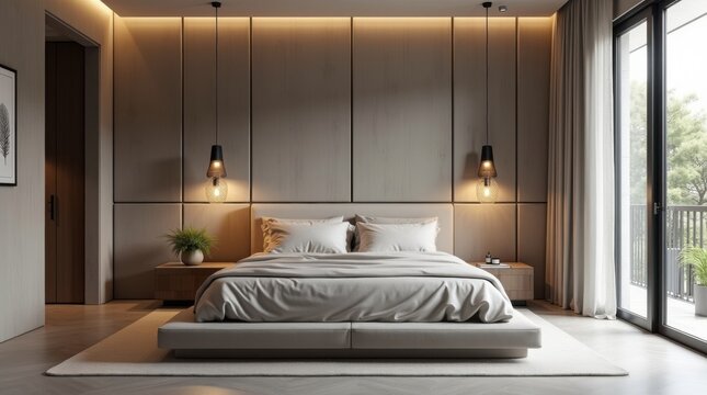 Interior de dormitorio moderno