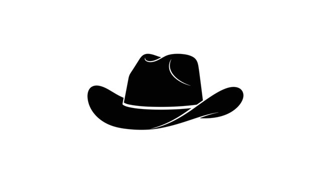 Black cowboy hat with band.