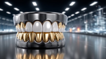 Creative dental design showcased in an urban setting with a modern style focus