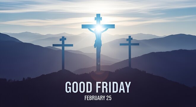 good friday religious background for spiritual faith and belief vecor