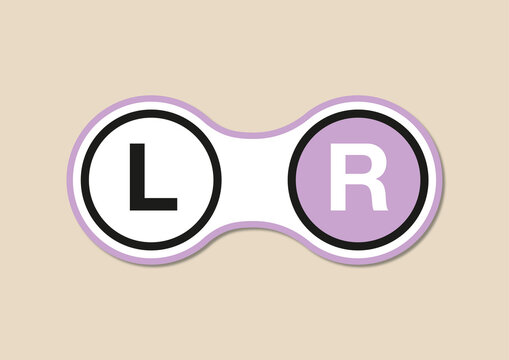 Storage case for contact lenses, illustration