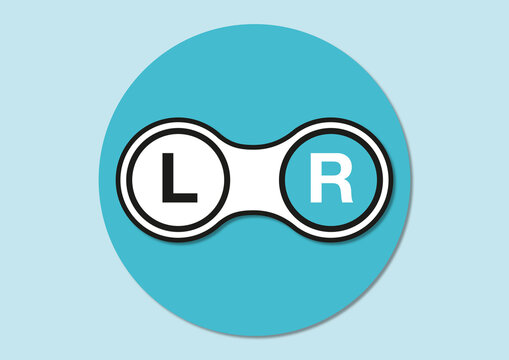 Storage case for contact lenses, illustration