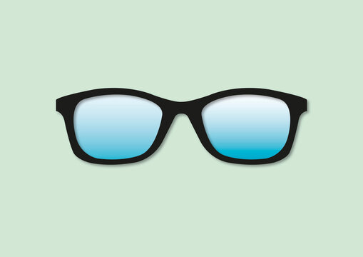 Progressive lens glasses, illustration