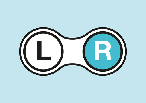 Storage case for contact lenses, illustration