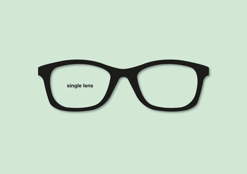Single-vision glasses, illustration